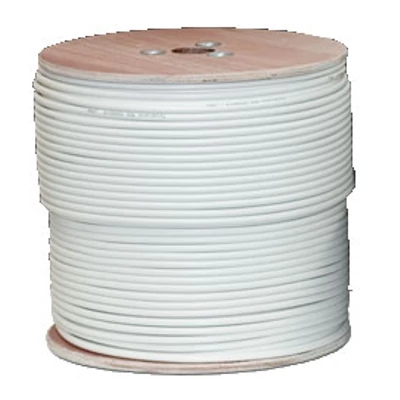 Koax kábel RG6 acél Trishield 305m-es dob, fehér